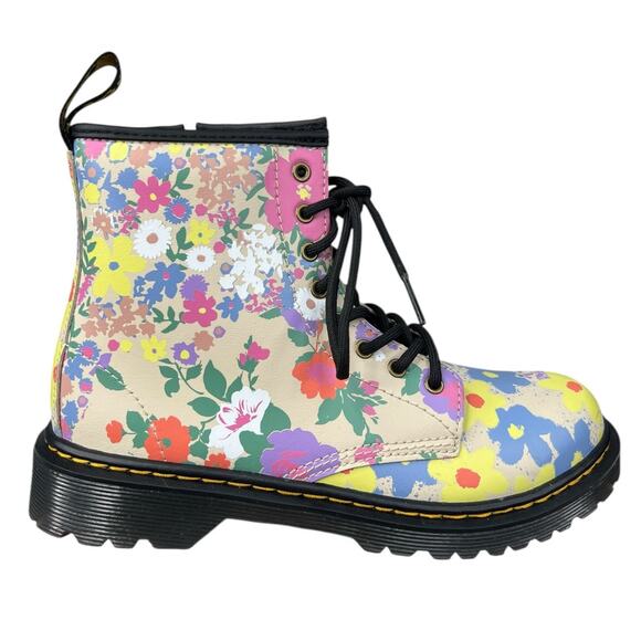 Dr. Martens Unisex 1460J Floral Multicolor Combat Boot Size M 4 W 5 - Picture 1 of 10